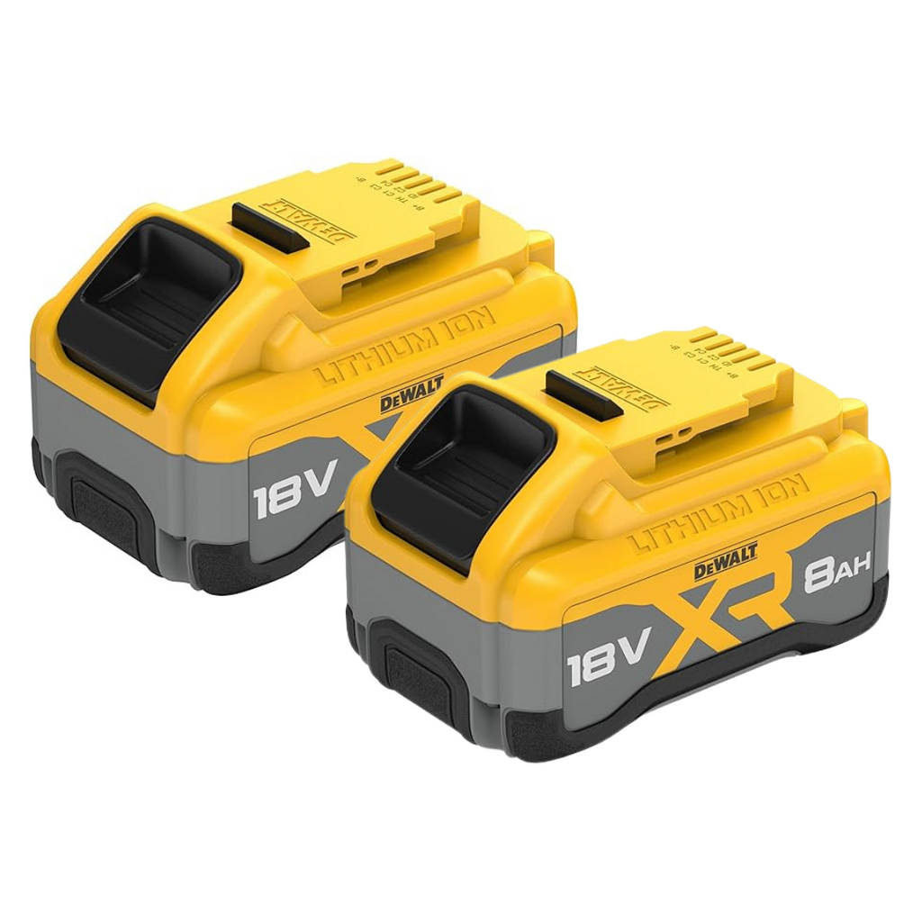 DeWalt 18V XR Lithium-Ion 8.0Ah Battery Pack – Twin Rechargeable Battery Set