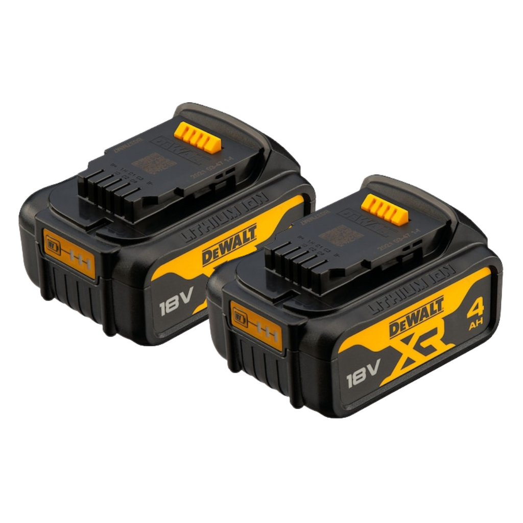 DeWalt 18V XR Lithium-Ion 4.0Ah Battery Pack – Twin Rechargeable Battery Set