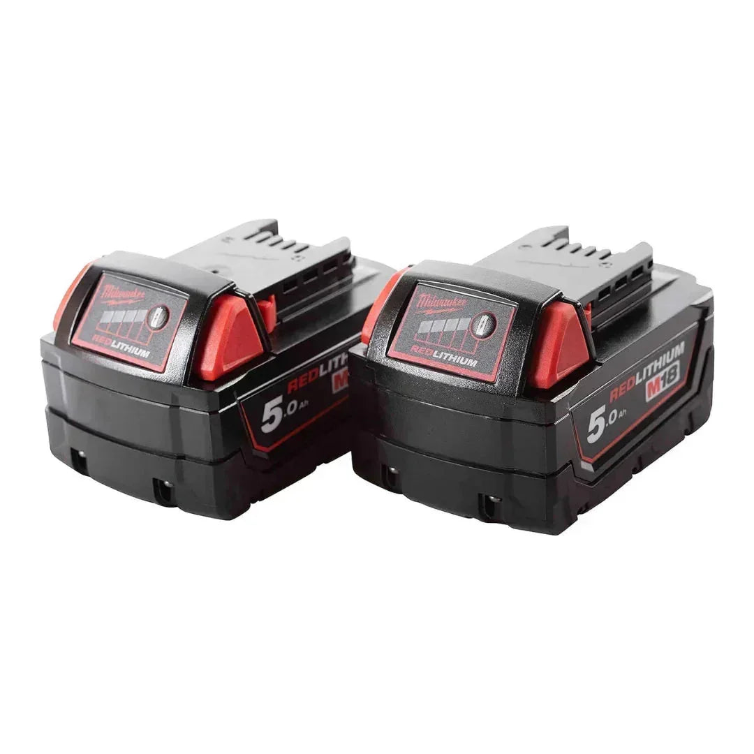 Milwaukee M18 BOS125-0 Cordless Orbital Sander with Twin 5.0Ah Batteries – 18V Power Tool Kit