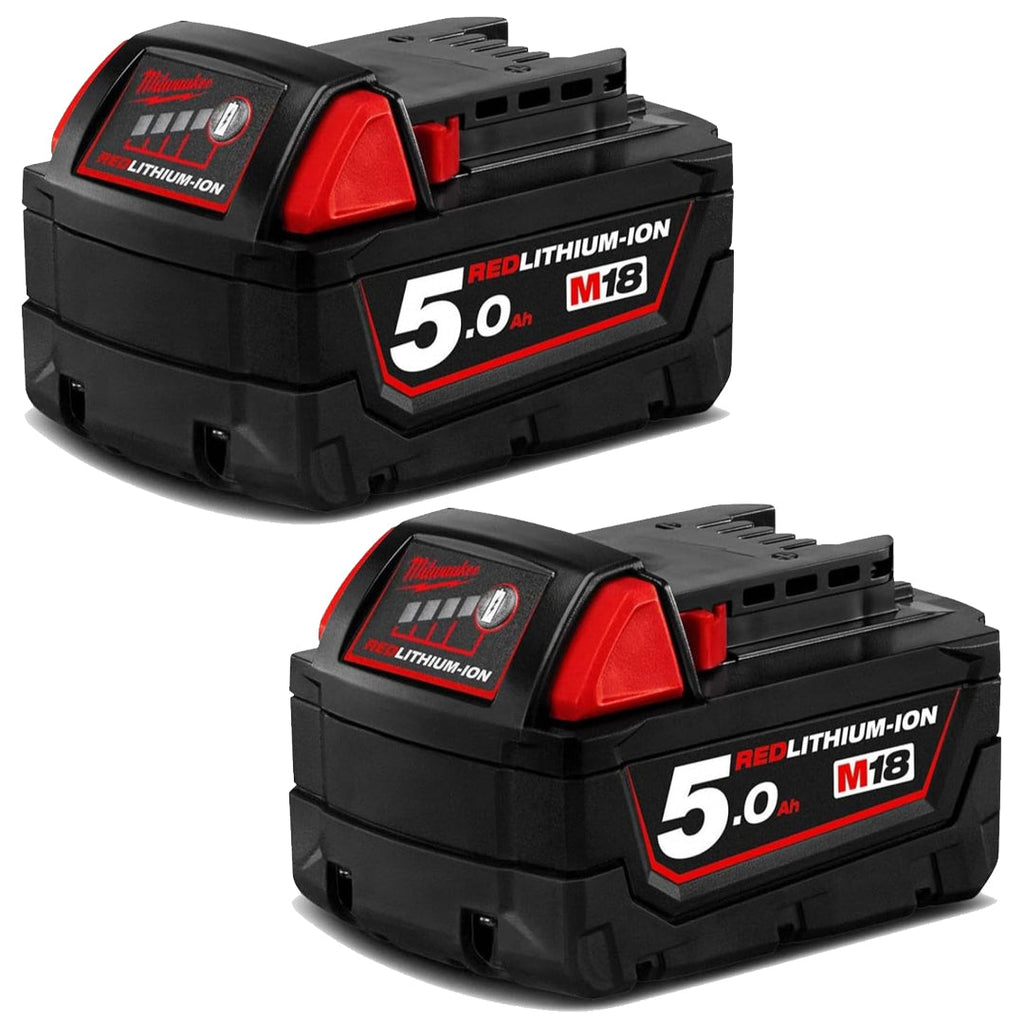 Milwaukee 18V 5.0Ah Battery Combo Kit – Twin Rechargeable Battery Pack
