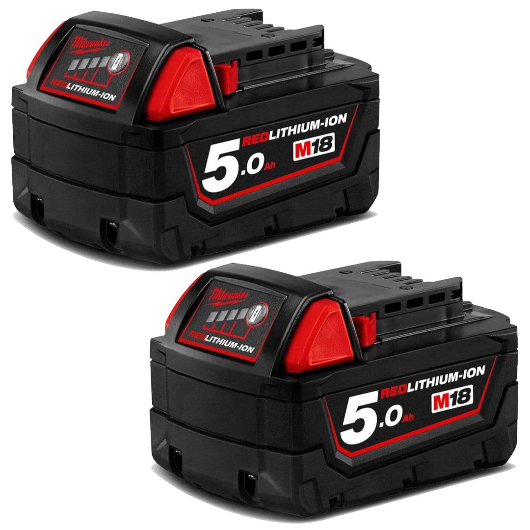 Milwaukee 18V 5.0Ah Battery Combo Kit – Twin Rechargeable Battery Pack