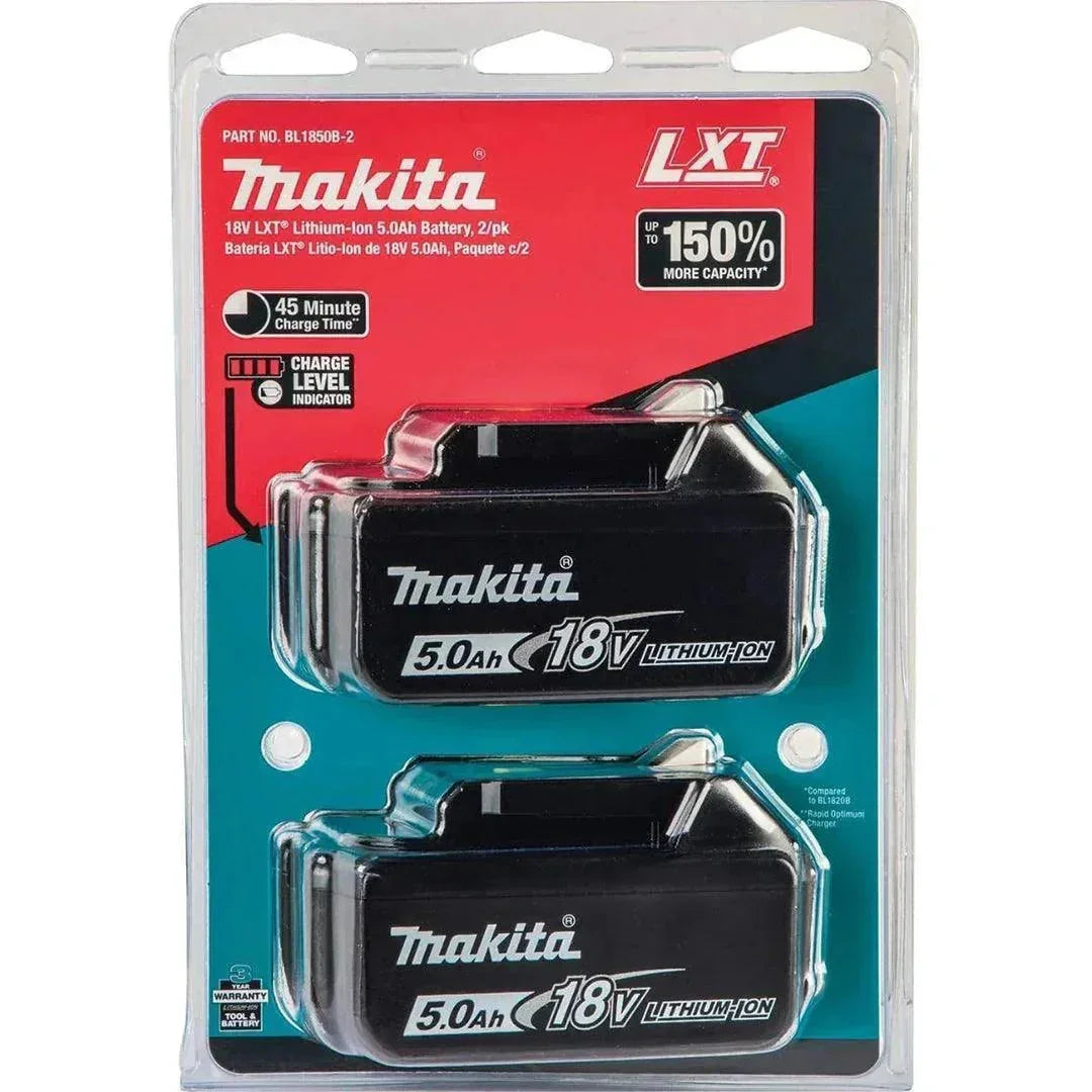 Makita 18V 5.0Ah Battery Combo Kit – Twin Rechargeable Battery Pack
